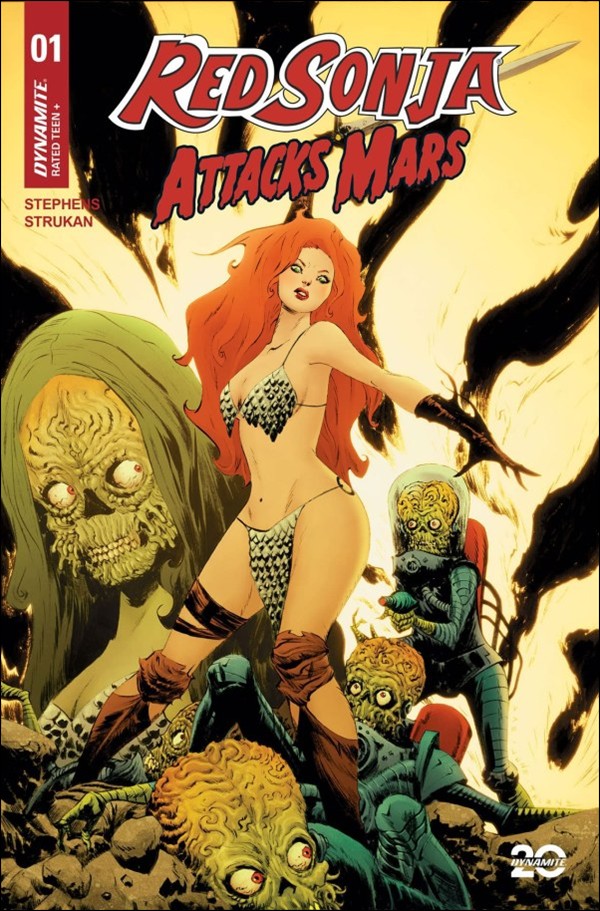 Red Sonja Attacks Mars issue 1-B Jae Lee Polybagged Cardstock Cover