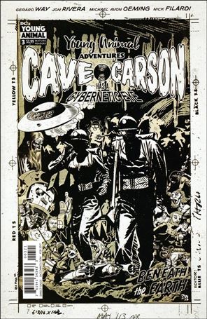 Cave Carson Has a Cybernetic Eye issue 3-B  Paul Rentler Cover