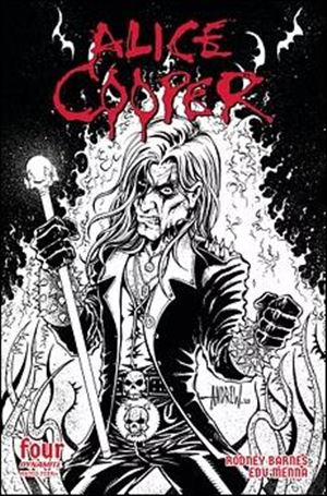 Alice Cooper (2023) issue 4-D Andrew Mangum 1:10 Line Art Cover
