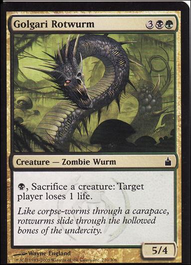 Magic the Gathering: Ravnica (Base Set)  card 210 Golgari Rotwurm