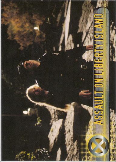 X-Men: The Movie (Base Set) card 51 Assault on Liberty Island