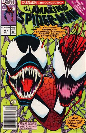 Amazing Spider-Man (1963) issue 363-B Australian Price Cover
