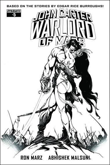 John Carter: Warlord of Mars (2014) issue 5-E Bart Sears Black & White Cover