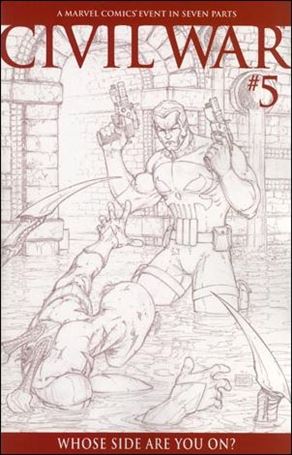 Civil War (2006) issue 5-C Michael Turner 1:75 Cardstock Sketch Cover