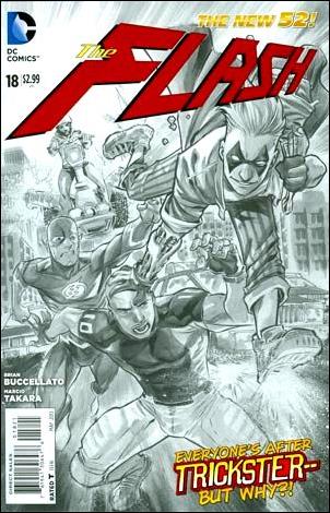 Flash (2011) issue 18-B 1:25 Sketch Cover