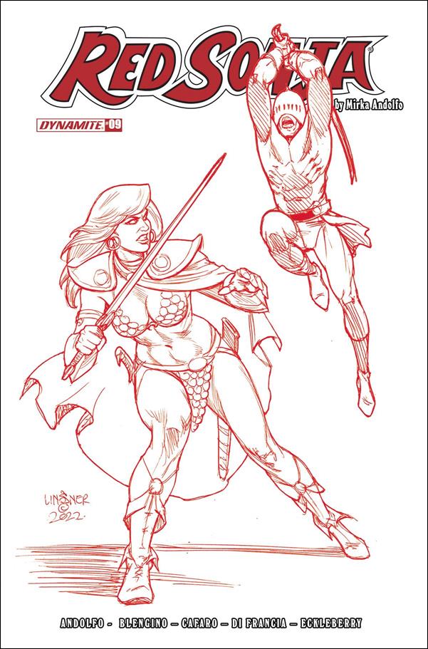 Red Sonja (2021) issue 9-J Joseph Michael Linsner 1:10 Red Line Art Cover