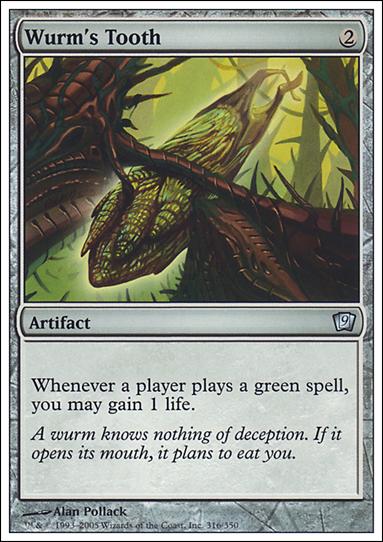 Magic the Gathering: 9th Edition (Base Set) card 316 Wurm's Tooth