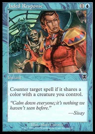 Magic the Gathering: Apocalypse (Base Set) card 26 Jaded Response