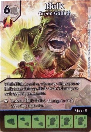 Marvel Dice Masters Avengers vs. X-Men  card 77-B Hulk: Green Goliath (Alternate)