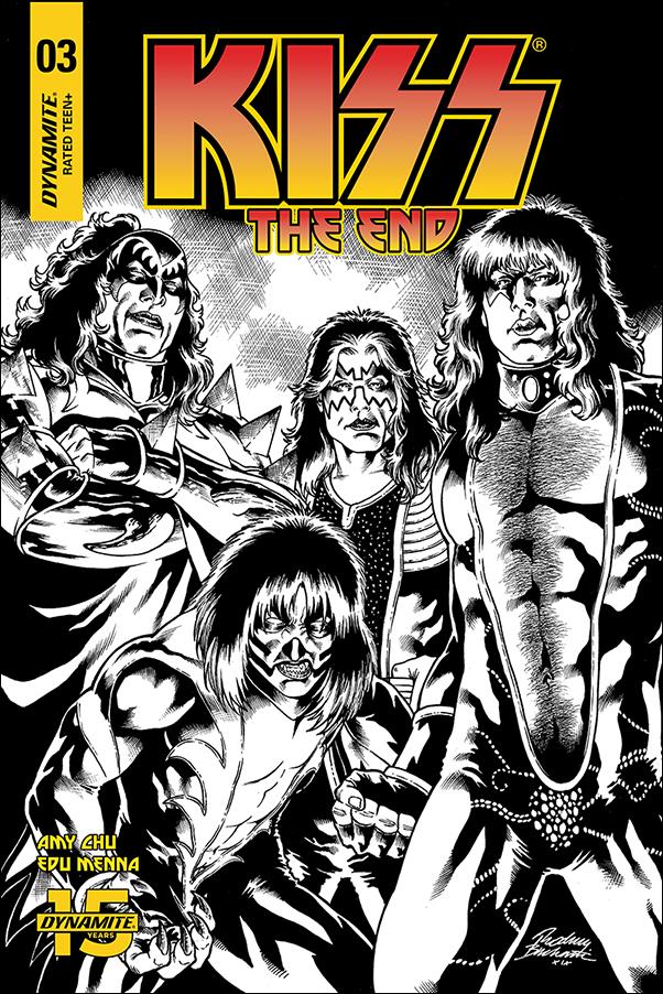 Kiss: The End issue 3-G Rodney Buchemi 1:30 Black & White Cover