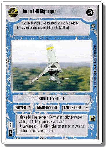 Star Wars: A New Hope Revised (Base Set) card 157 Incom T-16 Skyhopper
