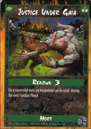 Rage Limited (Base Set) card 142 Justice Under Gaia 