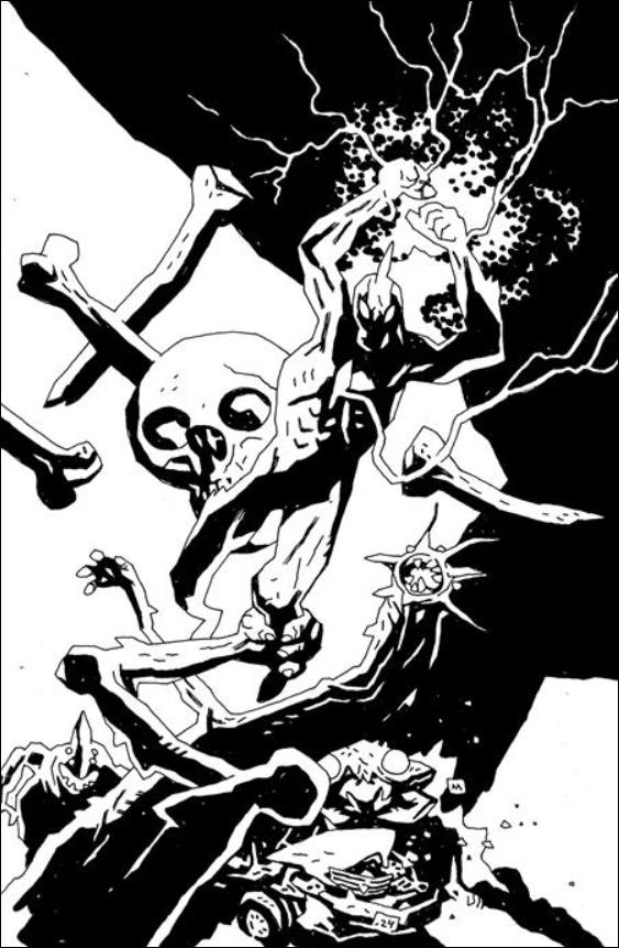 Ultramega issue 5-C Mike Mignola B&W Virgin 1:10 Cover