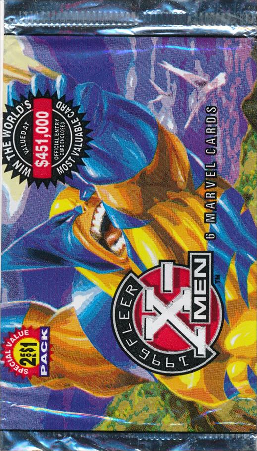 1996 Fleer X-Men Wal-Mart card 2-B Sealed Pack - Horizontal