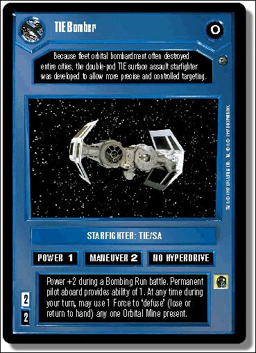 Star Wars: Dagobah Limited (Base Set) card 83 TIE Bomber