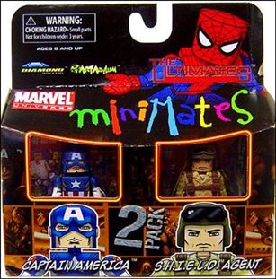 Marvel Minimates figure 76 Ultimate Captain America and S.H.I.E.L.D. Agent