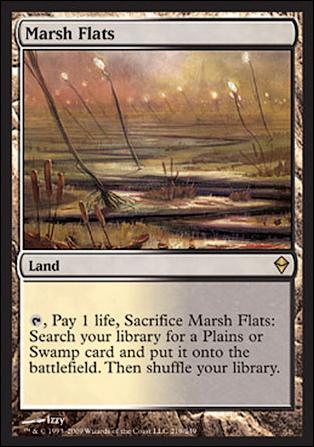 Magic The Gathering: Zendikar (Base Set) card 219 Marsh Flats