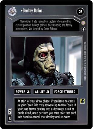 Star Wars: Coruscant Limited (Base Set) card 18 Daultay Dofine