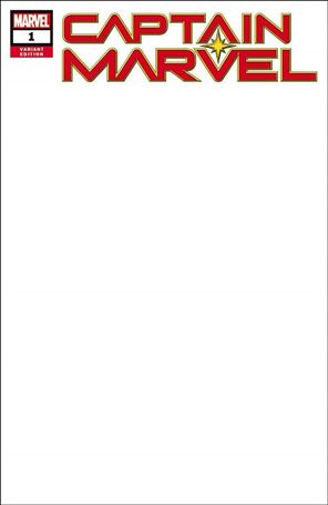 Captain Marvel (2019) issue 1-Q Blue Rainbow / Unknown Comics Blank/Sketch Cover