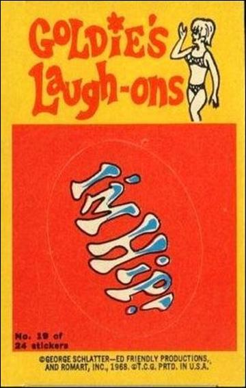 Laugh-In  (Sticker Set) card 19 I'm Hip!