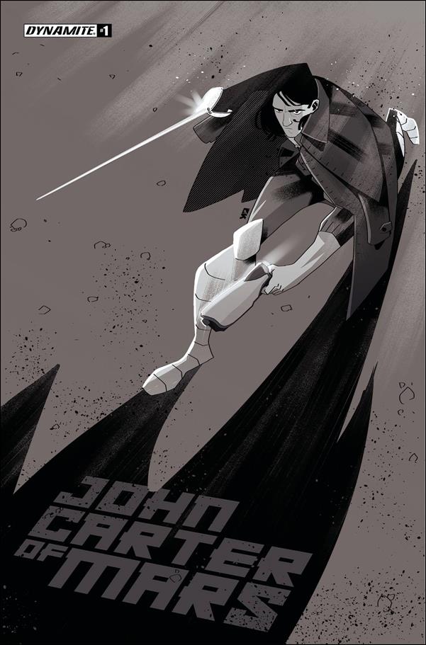 John Carter of Mars (2022) issue 1-K George Kambadais 1:10 Black & White Cover