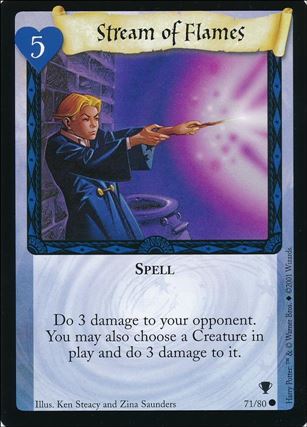 Harry Potter: Quidditch Cup (Base Set) card 71 Stream of Flames