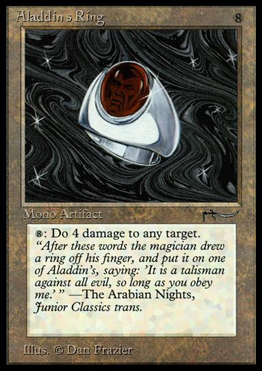 Magic the Gathering: Arabian Nights (Base Set) card 57 Aladdin's Ring