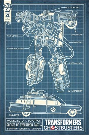 Transformers/Ghostbusters issue 4-C Chris Panda 1:10 Cover