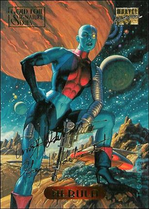 1994 Marvel Masterpieces (Gold-Foil Signature Parallel Base Set) card 82 Nebula