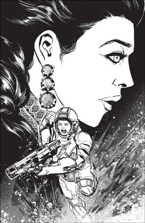 Expanse issue 3-D Priscilla Petraites 1:25 Black & White Cover
