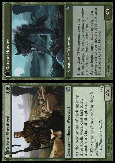 Magic the Gathering: Innistrad (Base Set) card 182 Gatstaf Shepherd / Gatstaf Howler