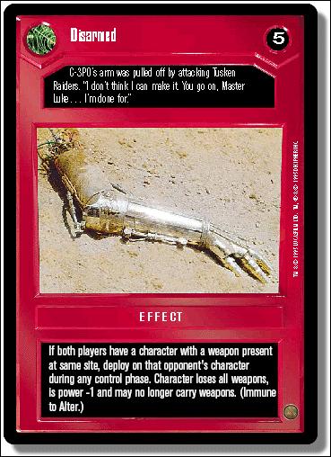 Star Wars: Premiere Limited (Base Set) card 52 Disarmed