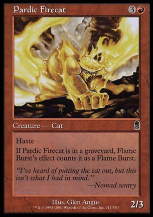 Magic the Gathering: Odyssey (Base Set) card 211 Pardic Firecat
