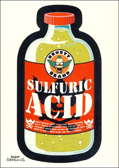 Simpsons Mania! (Base Set) card 54 Sulfuric Acid