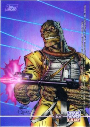 Star Wars Galaxy: Series 3 (Agents of the Empire Clear Zone Subset) card E2 Bossk