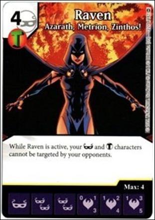 DC Comics Dice Masters War of Light card 127 Raven: Azarath, Metrion, Zinthos!