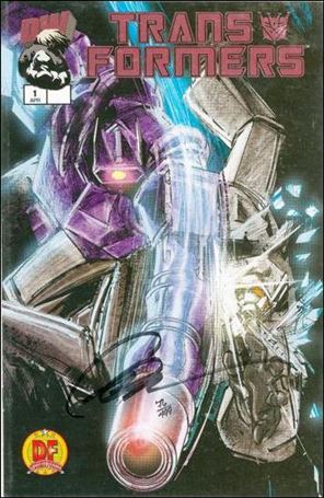 Transformers: Generation 1 (2003) issue 1-H DF Purple Foil Cover (Signed by Pat Lee) 1/499