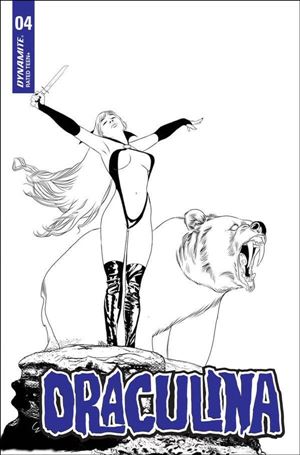 Draculina (2022) issue 4-M Ergun Gunduz 1:7 Black & White Cover