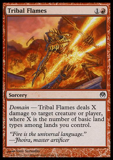 Magic the Gathering: Duel Decks: Phyrexia vs. the Coalition (Base Set) card 51 Tribal Flames