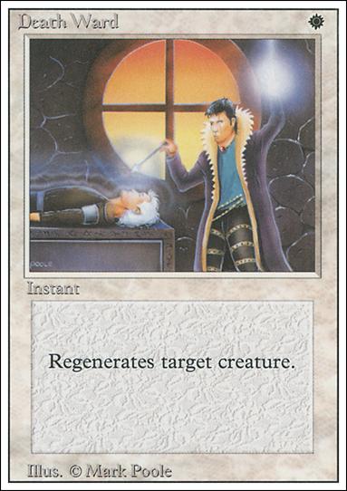 Magic the Gathering: Revised (Base Set) card 16 Death Ward