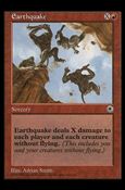 Magic the Gathering: Portal (Base Set) card 124 Earthquake