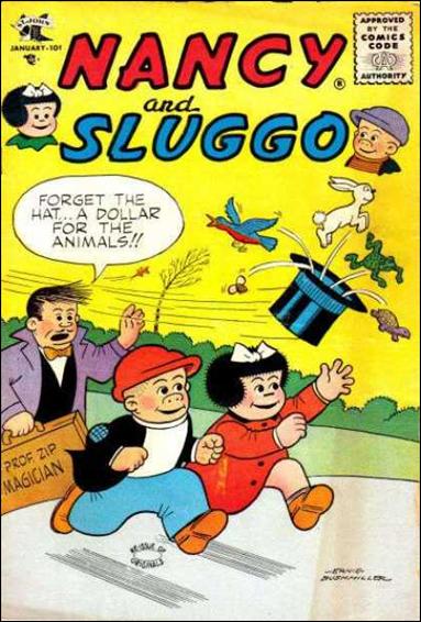 Nancy and Sluggo 128 A, Jan 1956 Comic Book by Gold Key