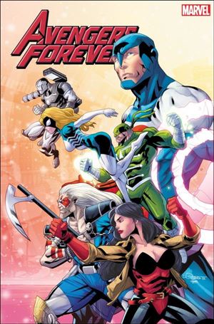 Avengers Forever (2022) issue 14-B Logan Lubera 90s Avengers Connecting Cover