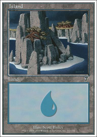 Magic the Gathering: 7th Edition (Base Set) card 332 Island