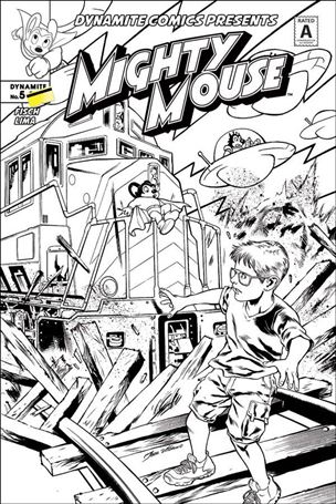 Mighty Mouse (2017) issue 5-C Igor Lima B&W Cover