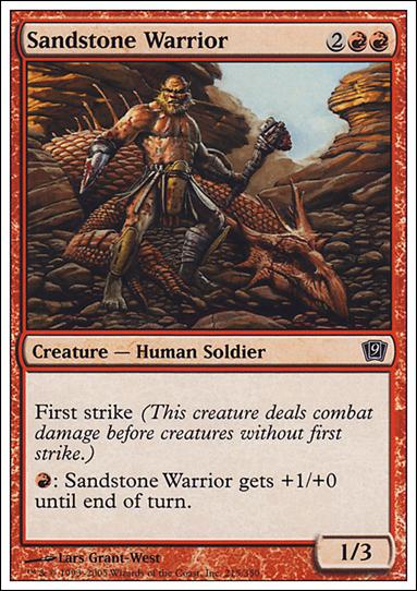Magic the Gathering: 9th Edition (Base Set) card 215 Sandstone Warrior