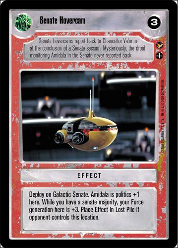 Star Wars: Theed Palace Limited (Base Set) card 98 Senate Hovercam