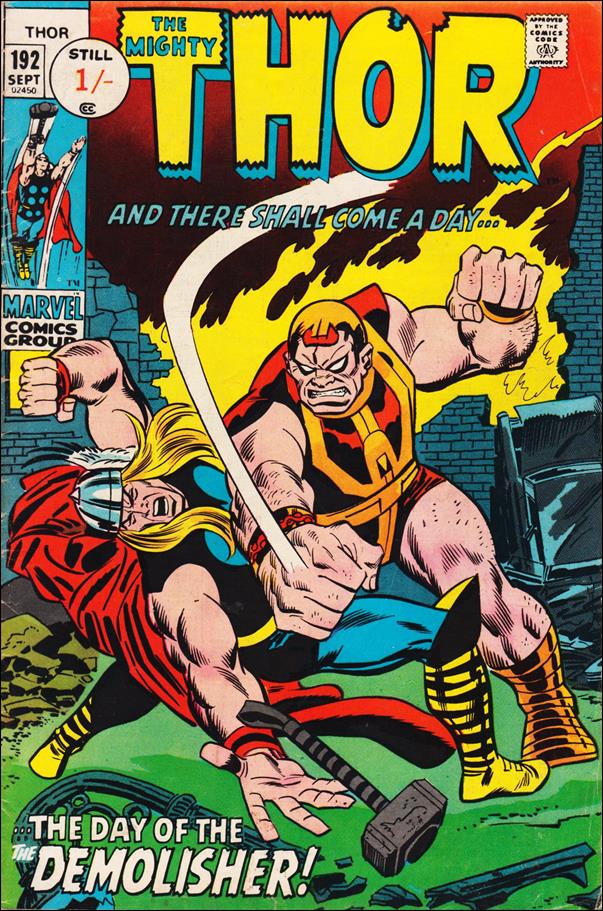 Thor (1966) issue 192-B UK Price Cover