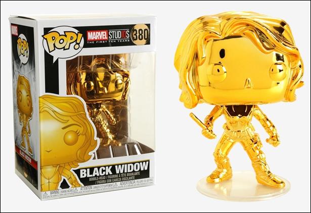 POP! Marvel figure 380 Black Widow (Gold Chrome)
