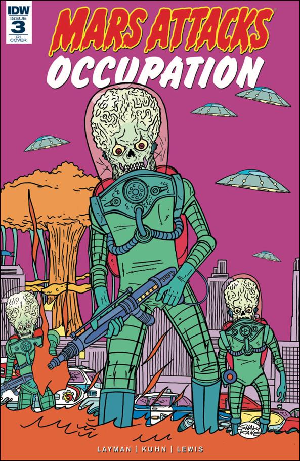 Mars Attacks: Occupation issue 3-C Shaky Kane 1:10 Glow-in-the-Dark Cover